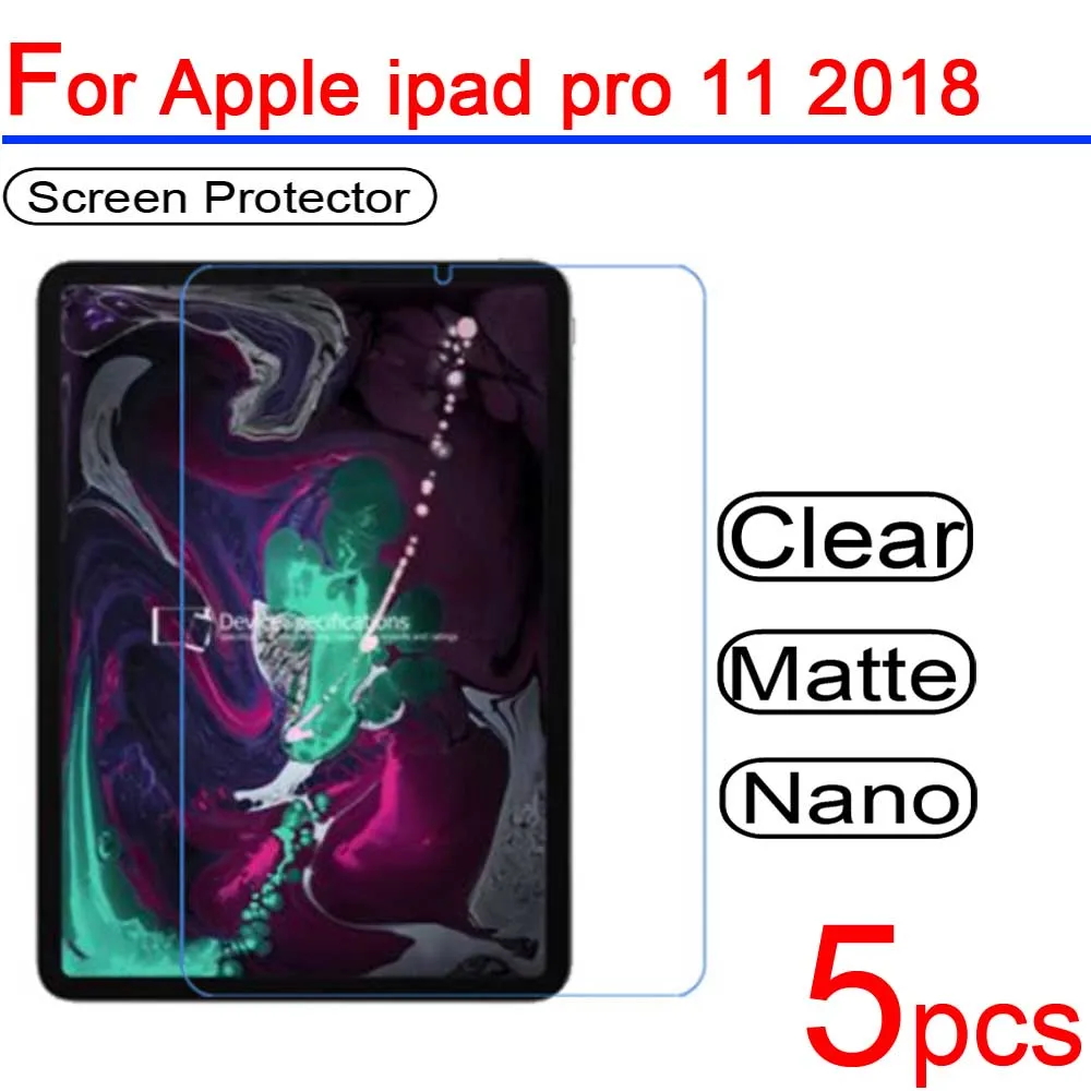 5 шт. ультра чистый ПЭТ мягкий ЖК-экран для Ipad Pro 11 Защитная пленка для экрана для Ipad Pro 11 планшет защитная пленка