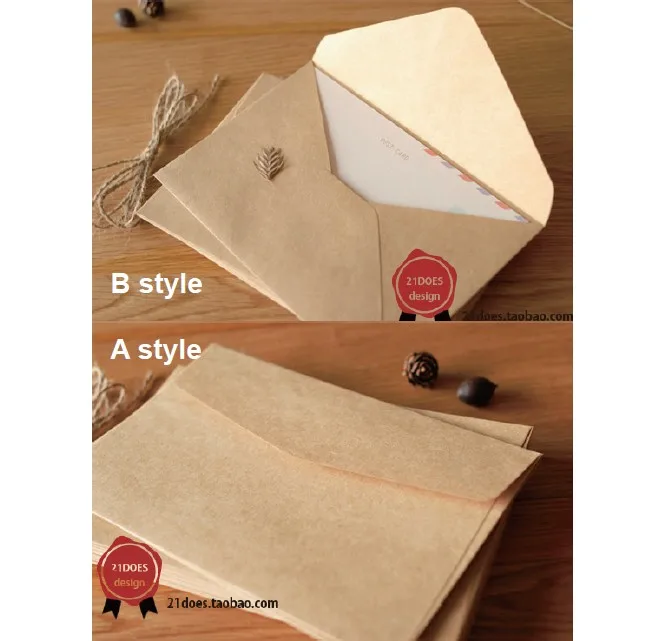 

Vintage Natural Simple Kraft Paper Envelope,Greeting/Invitatioin Gift Envelop for Wedding/Xmas Party,High Quality 50pcs