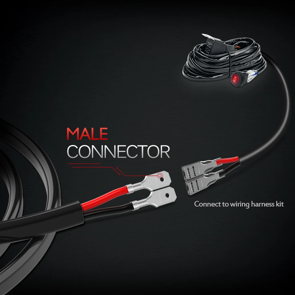 MICTUNING 2 шт. 6 футов 16awg стандартный для внедорожников Светодиодная панель рабочего