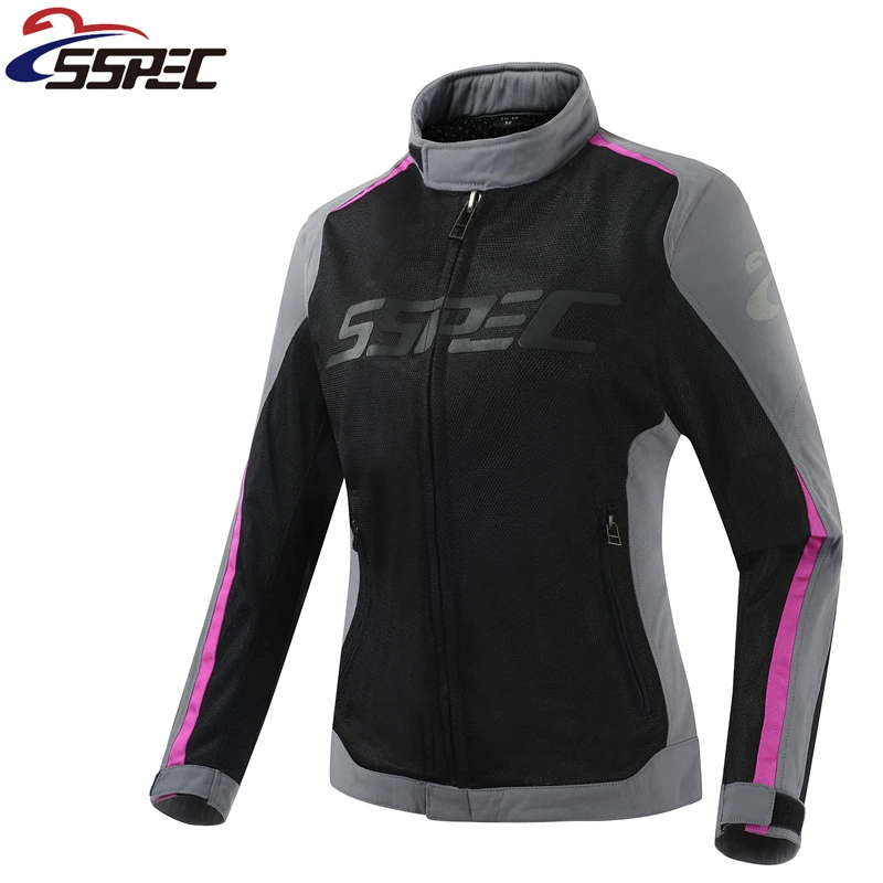 

Women Motocross Jacket Summer Motorcycle Jacket breathable light Riding Tribe moto protective clothing with 5pcs protectors