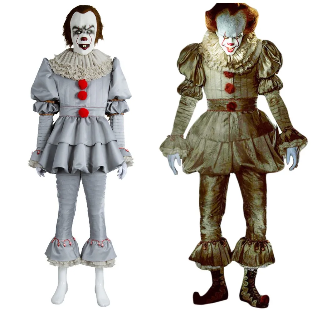 

Stephen King's It Pennywise Cosplay Costume Adult Men Women Clown Costume Halloween Carnival For Adult Full Set
