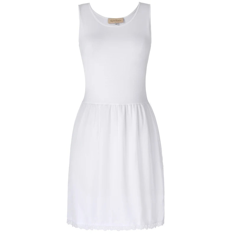 Kate Kasin New Arrivals Women Sexy Full Slips Fitness Long Under Dress Solid Underskirt For Girl Lady Inner Petticoat Dressing
