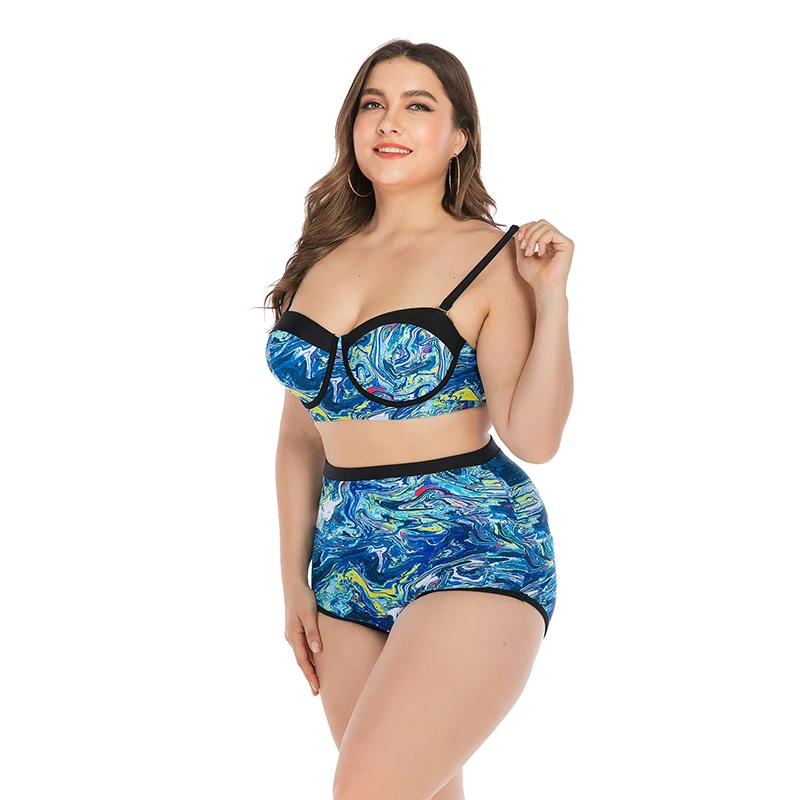 high waisted bikini set for bigger bust