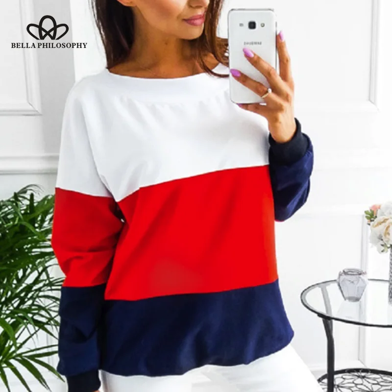 Wonder 2019 new Spring O-Neck Long Sleeve loose Pullovers  back V collar Warm Blouse Women Knitted Sweatshirts femme tops S-XL
