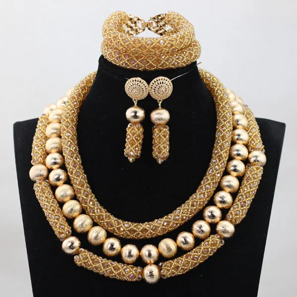 Unique 3 rows Crystal Beads Jewelry Set Handmade Fashion Free Shipping Item QW1019 | Украшения и аксессуары