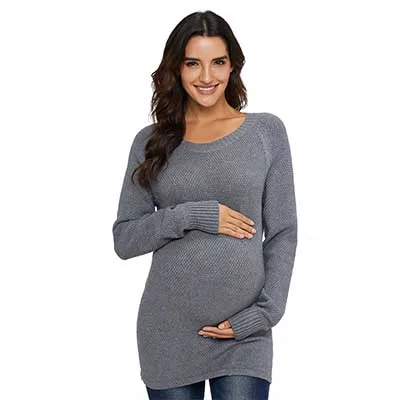 Вязаная Зимняя одежда; свитера для беременных; свитер для беременных; вязаная женская одежда; пуловер для беременных женщин; 4 цвета - Цвет: pic