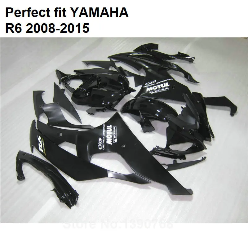 Литья под давлением обтекателя комплект для Yamaha YZF R6 2008- черный Обтекатели YZFR6 08 09, 10, 11, 12, 13, 14, 15 лет, CN04