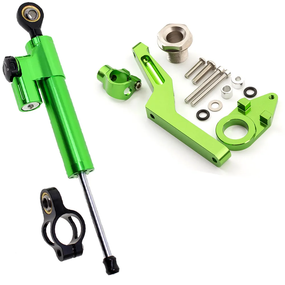 For Kawasaki ZX6R 2009 2017 2016 Aluminum Motorcycle Stabilizer Damper Steering Mounting Mount