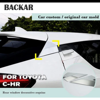 

Backar ABS Car Styling Rear Tail Window Trim Side Spoiler Cover Stickers Sequins For Toyota CHR C-HR 2018 2017 2016 Accessories