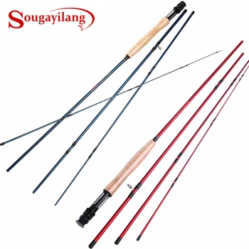 

Sougayialng High Carbon Fiber Fly Fishing Rod 8.86FT #5/6 Fly Fishing Rod 2.7M Fly Rod 4 Sections Hard Fishing Rod De Pesca