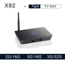 Приставка для ТВ X92 Smart Amlogic S912 Android 7,1 tv box 2 GB/3 GB 16 GB/32 GB Octa Core 4 k Процессор 5G Wi-Fi HDMI 2,0 H.265 PK X96mi tv box set