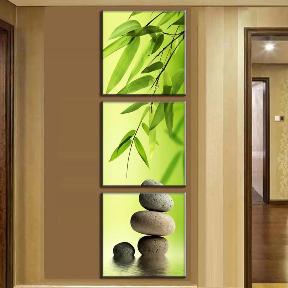 3-Pieces/set-Still-Life-Printed-Canvas-Painting-Bamboo-and-...