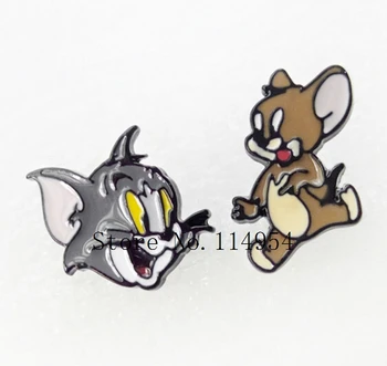 

20 pairs Alloy Enamel Lovely Cartoon cat mouse Earrings Jewelry Stud Earring EE-24