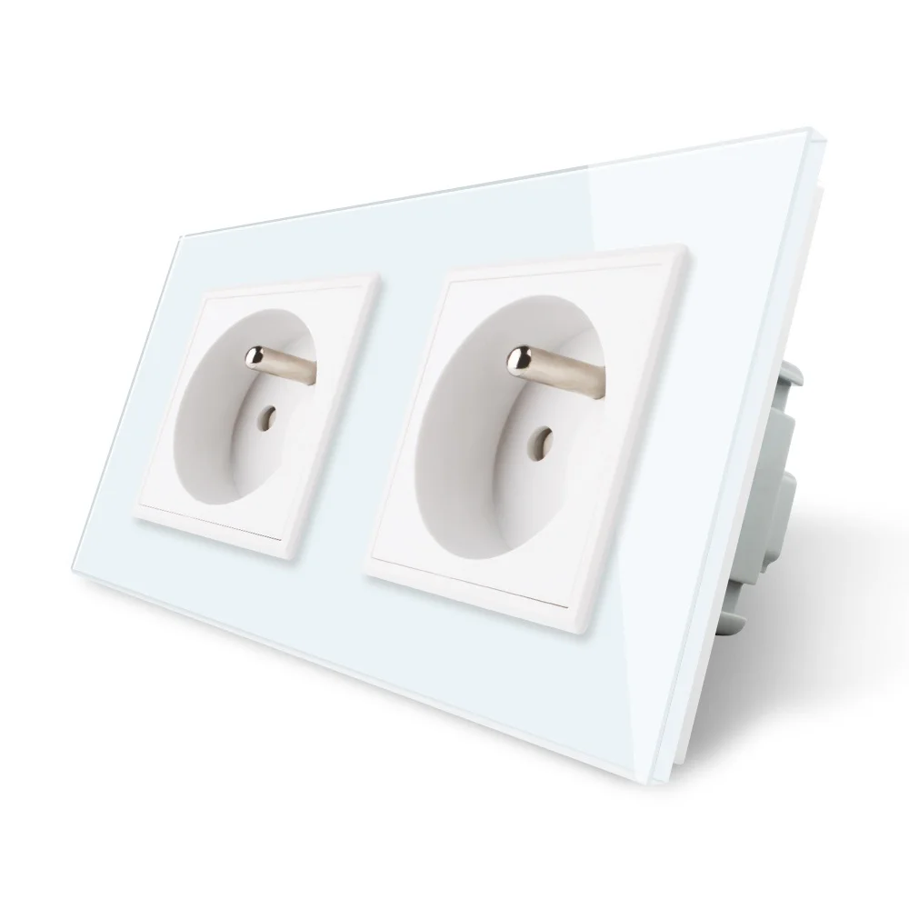 16A French Standard, Wall Electric / Power Double Socket / Plug