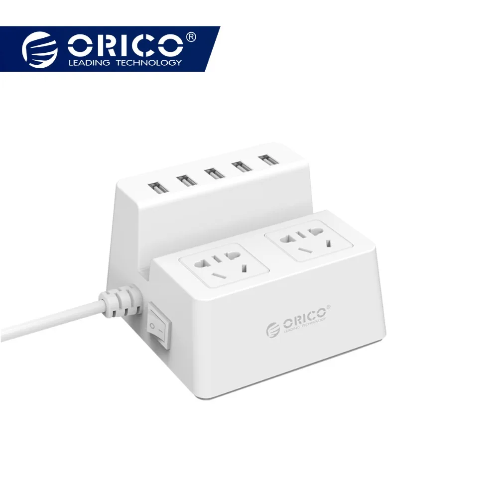 

ORICO ODC-2A5U-US Smart Power Strip with 5 USB Smart Charging Ports and Tablet Bracket for iPhone iPad