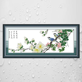 

JoySunday crossstitch kit diy Rhyme of spring DMC14CT11CT cotton fabric bedroom livingroom shop home hotel painting wholesale