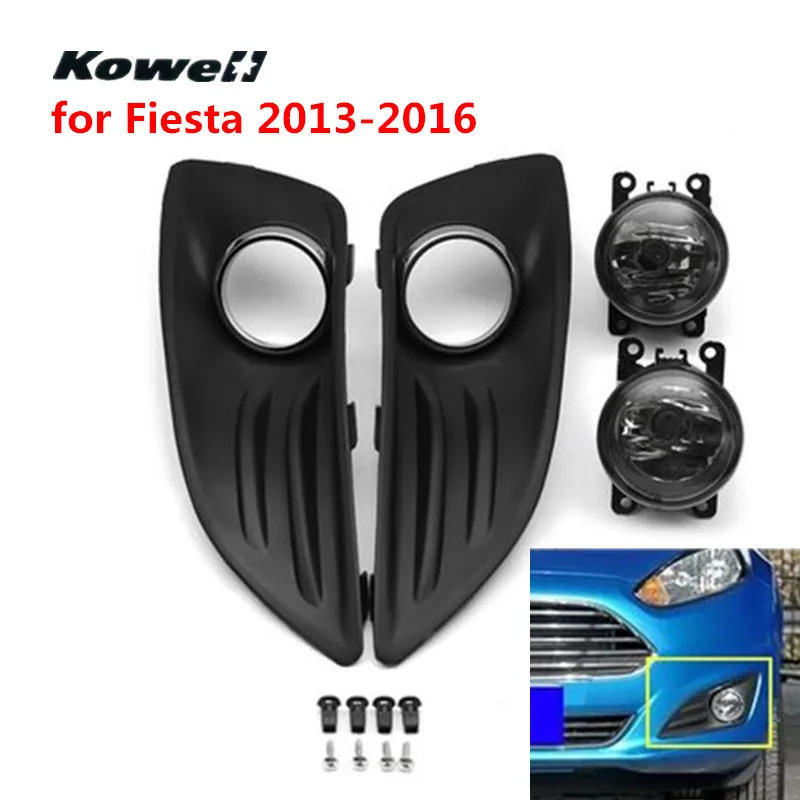 KOWELL Front Bumper Fog Light Grill Left & Right Grilles for Ford