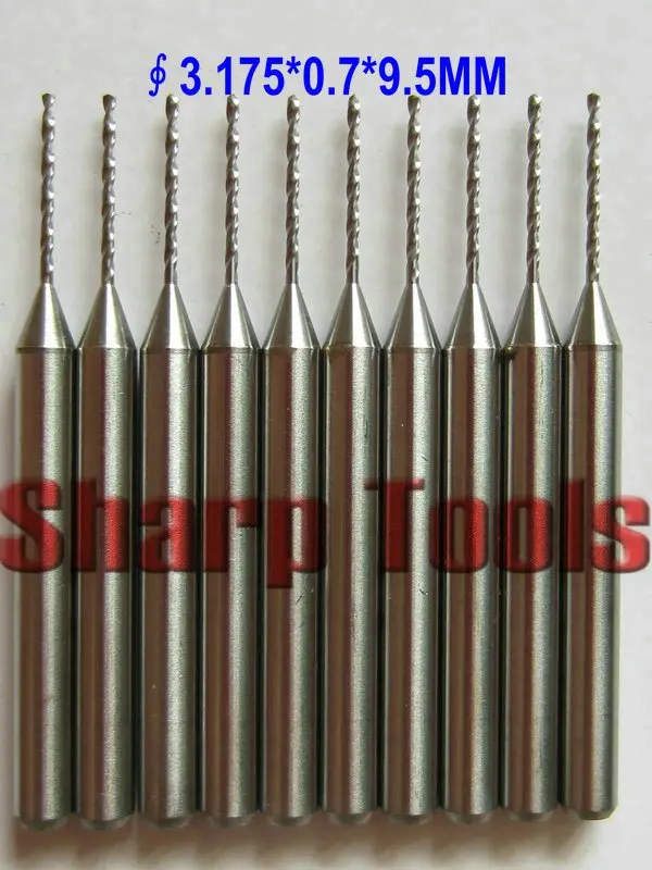 

New 10pcs 3.175*0.7*9.5MM Micro PCB Drill, CNC Engraving Bits, Drill Bits Kit Needle,Carbide Carving Tool on Print Circuit Board