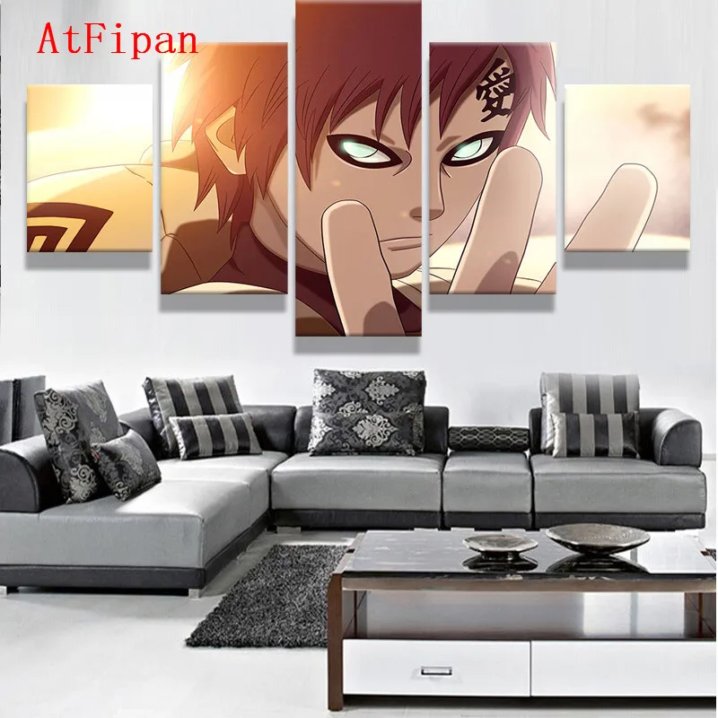 AtFipan Canvas Paintings For Living Room Animated Cartoon Naruto Gaara