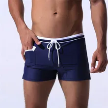 KLV/Для мужчин дышащая Мужские Шорты для купания штаны с карманами Drawsting быстросохнущая Пляжные шорты Купальники глушитель купальник Для мужчин#4
