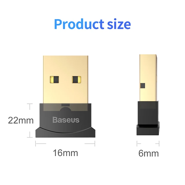 Baseus Mini USB Bluetooth Adapter Gadget Bluetooth 4.0 PC Computer Music USB Receiver Adapter for ps4 Wireless Mouse Keyboard 5