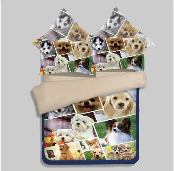 Aliexpress.com : Buy dog print bedding 3d comforter set bed cover queen ...