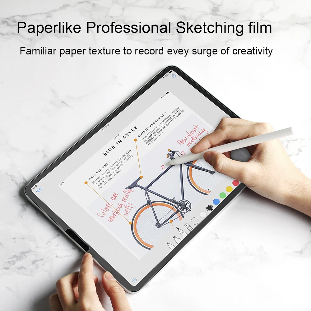 Для iPad Mini 5/4 Pro 9,7 10,5 11 12,9 бумажная Защитная пленка для экрана Матовая Антибликовая бумага для рисования как пленка PTE
