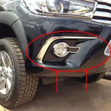 2016-2017 Para Toyota Hilux Cromados Revo Revo Luces de Niebla del Cromo Recortar Para Toyota Hilux Hilux Faros de niebla decorativo Ycsunz