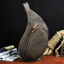 Crazy Horse из воловьей кожи, настоящий мужской рюкзак, сумка через плечо, крутые карманы, винтажная сумка почтальона из натуральной кожи