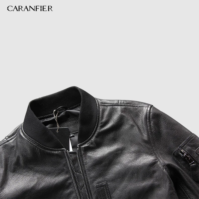 CARANFEIR мужская куртка из 100% овечьей кожи новая стильная одежда тактическая