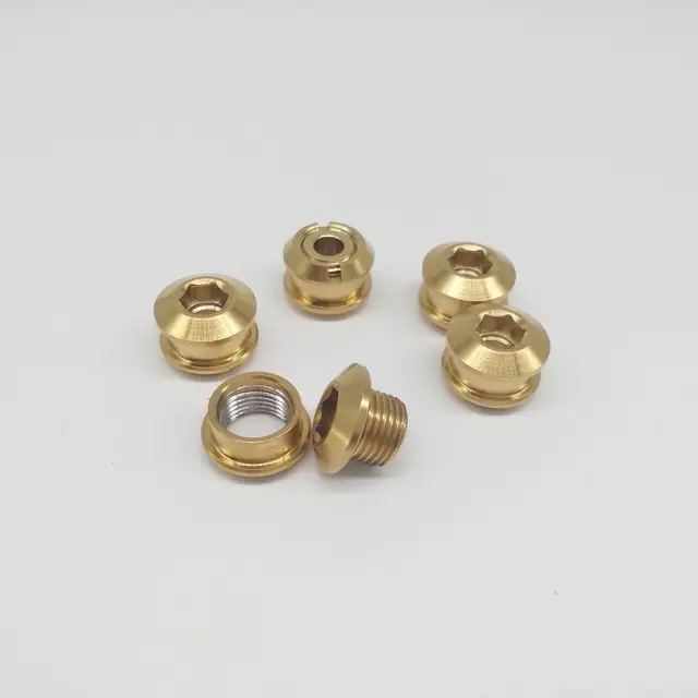 M5 Schrauben Gold,6Pcs Schrauben M5X16 Titan Schrauben Fahrrad
