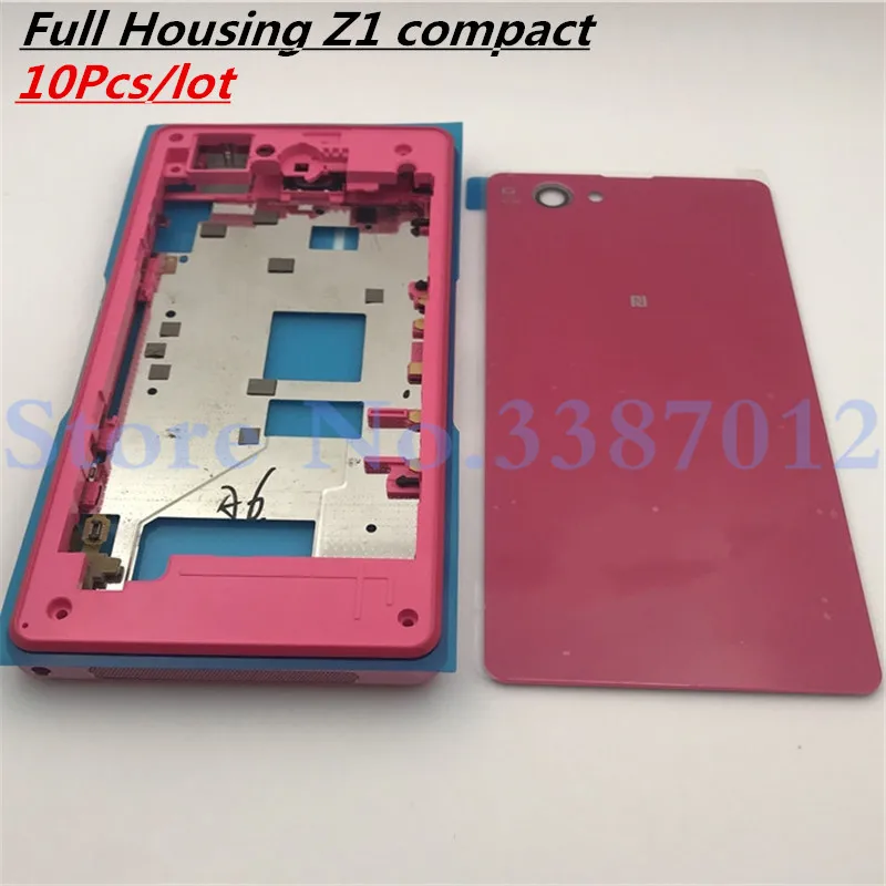 10 шт./лот для Sony Xperia Z1 Compact mini D5503 M51W Корпус Передняя средняя рамка разъем крышка