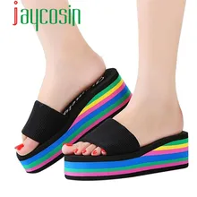 #15 1PC Women Rainbow Summer Non-Slip Sandals Female Beach Slippers 36-40 Hot Drop Shipping