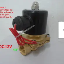 1/2 дюймов DC12V электрический контроль Пневматический электромагнитный клапан для холодной и горячей воды, масла, воздуха, Газа/латуни корпус N/C 2 способа