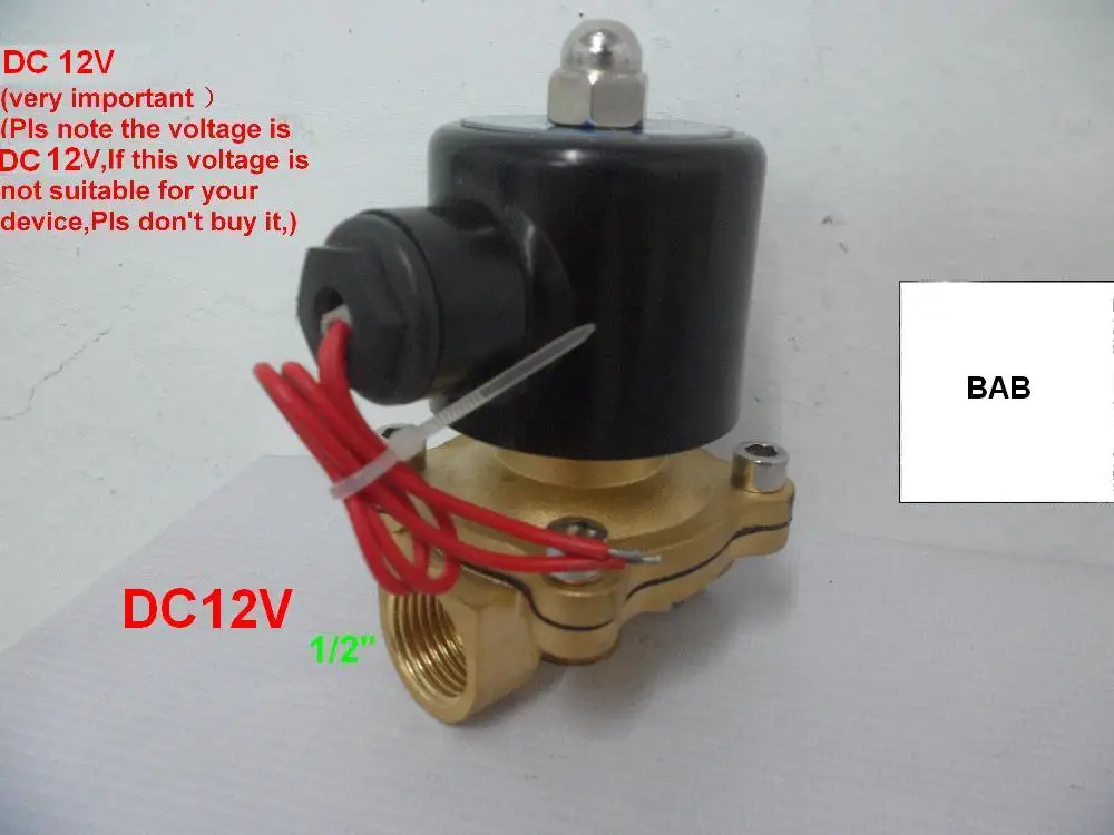 Бесплатная доставка 1/2 дюйма dc12v электрический Управление Пневматический электромагнитный клапан для холодной и горячей воды, масла