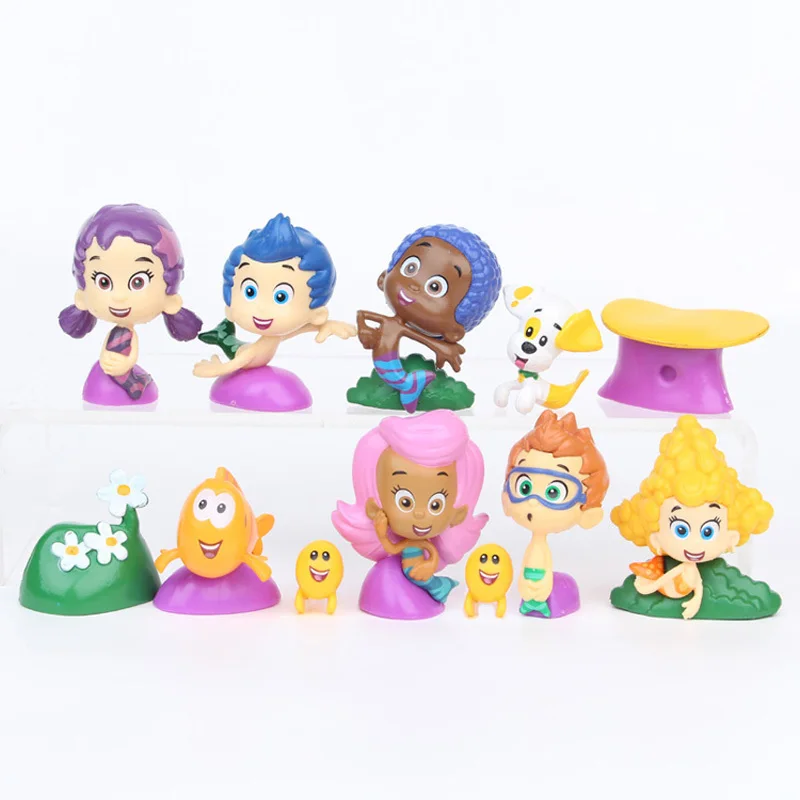 12 Pcs/Set Bubble Guppies Cute Bubble Puppy Goby Deema Gil Oona
