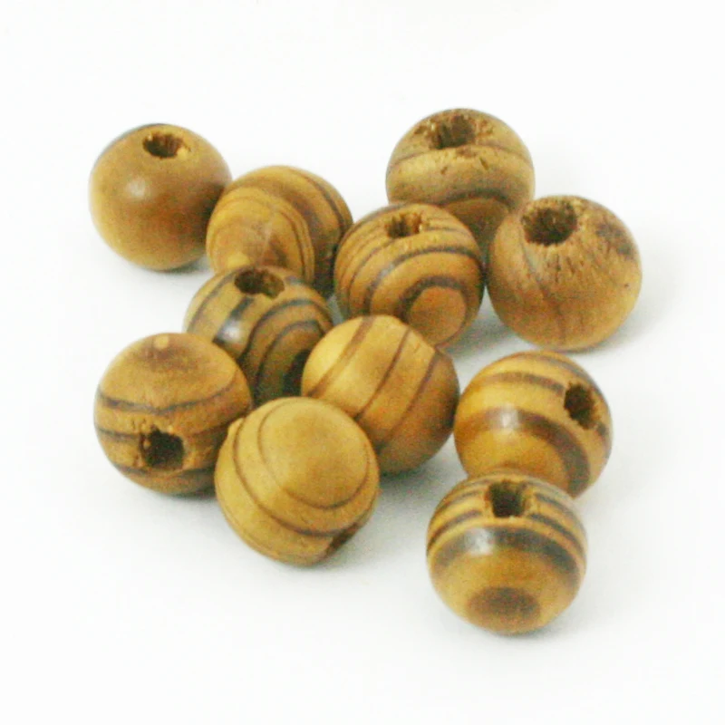 Natural Wooden DIY Arts And Crafts Supplies Round Wood Beads For Craft