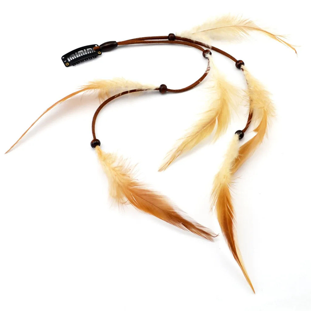 Behomian Ethnic Handmade Feathers Tassels Headband Hair Headpiece India Tribe Hippie Headband