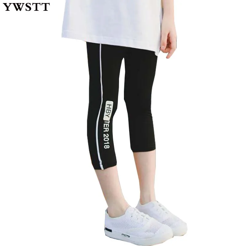 Girls Summer Sports Leggings 2018 New Kids Letter Cotton Shorts