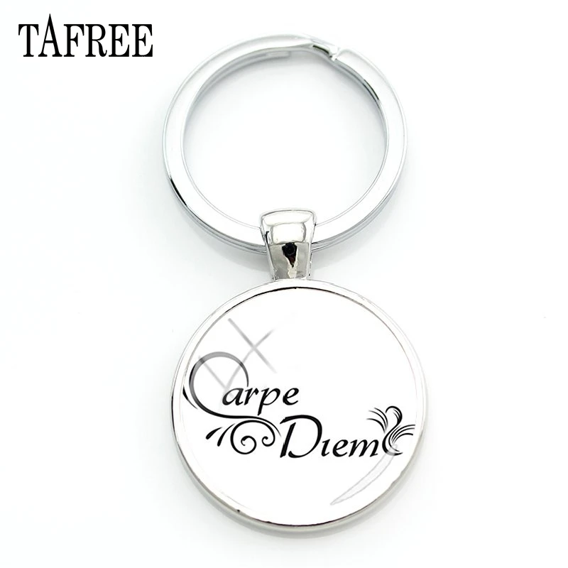 TAFREE CARPE DIEM брелок с красочной геометрией брелоки цепочки для ключей лучший друг для дам девочек сумки автомобильные ключевые ювелирные изделия CD01 - Цвет: CD02