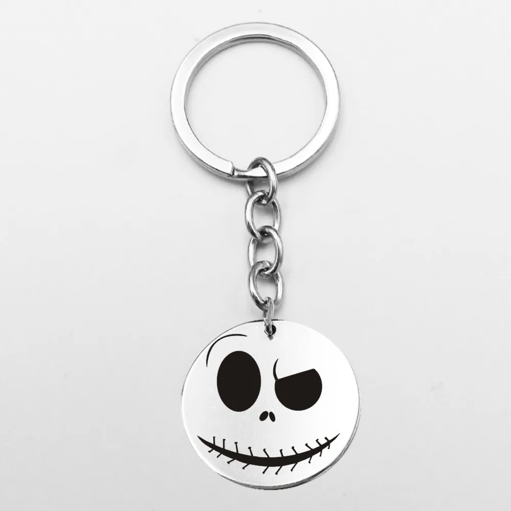 

Suteyi Cartoon Keychain Pendant Jack Skellington key Rings The Nightmare Before Christmas key Chain Anime Jewelry Drop Shipping