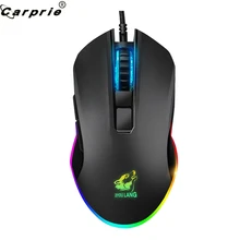 CARPRIE, 1 шт., профессиональная Проводная игровая мышь, 3200 dpi, светодиодный, подсветка, 6 кнопок, USB, Игровые Мыши для ПК, для ноутбука, компьютера, геймеров, 90422