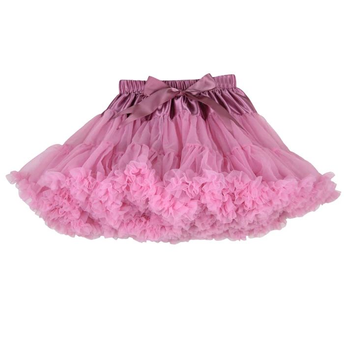 Маленькая юбка с оборками юбка-пачка для малышей юбка цельнокроеная юбка для девочек нарядное платье для девочек балетная юбка-пачка - Цвет: Dusty Pink