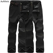 Aufdiazy Мужские Зимние флисовые треккинговые штаны мужские водонепроницаемые ветрозащитные брюки для кемпинга рыбалки JM103