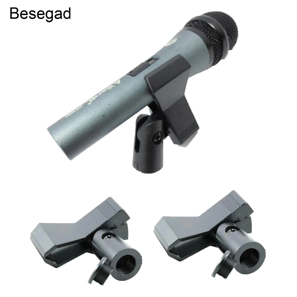 Besegad 2 шт. универсальное пластиковое крепление для микрофона зажим застежка