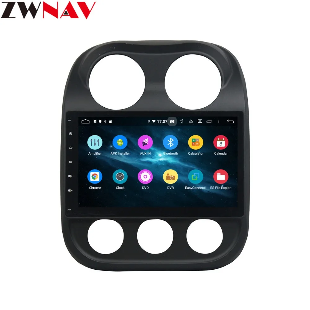 Best Android 9 4+64G DSP Car No 2 din Player GPS Navigation For Jeep Compass 2010-2016 Head Unit Multimedia Player Tape Recorder 2