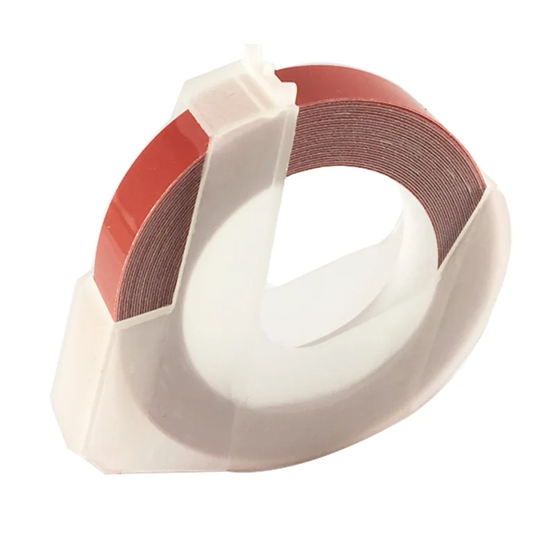 

CIDY 1pcs Red color Compatible DYMO 3D Plastic Embossing Xpress Label 9mm*3m for DYMO 1610/1575 Embossing printer MOTEX E101