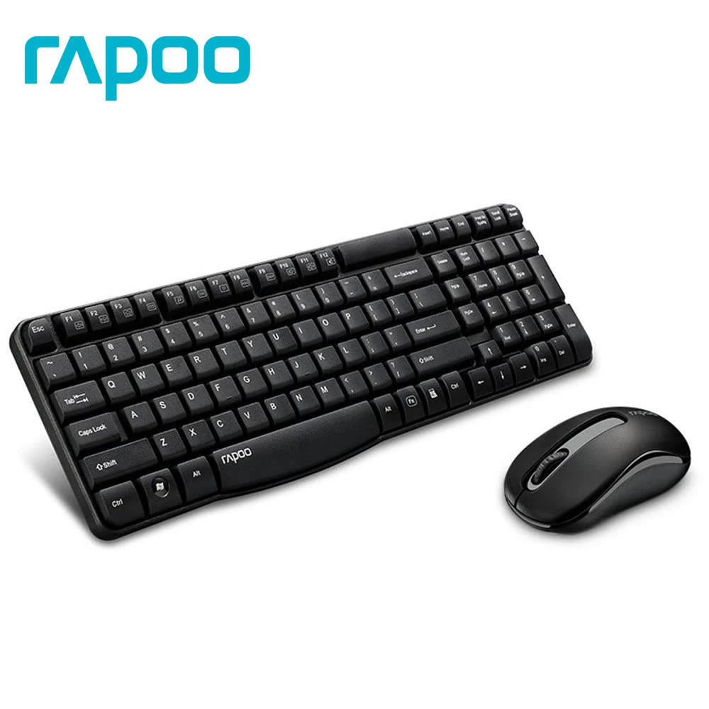 

Rapoo X1800S Multimedia Wireless Keyboard Mouse Combos with Waterproof Compact Design Silent Mice for Microsoft Computer PC Game