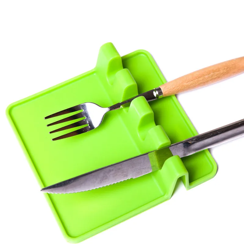 Silicone Spoon Chopsticks Holder Kitchen Accessories Ladle Rest Mat