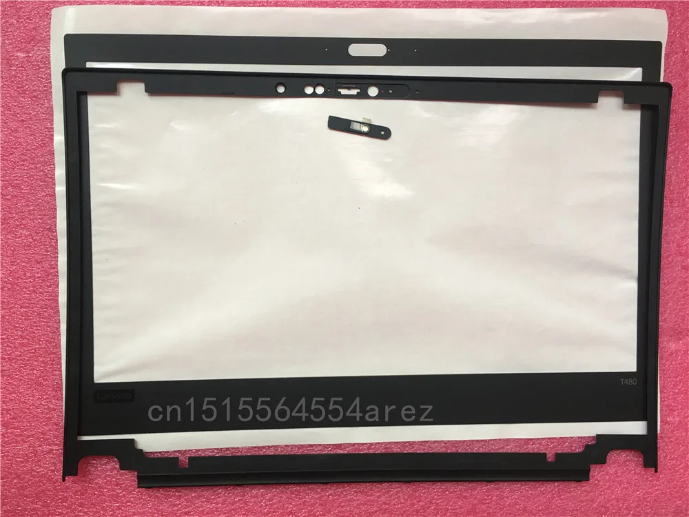 New Replacement for Lenovo Thinkpad T480 LCD Front Frame Bezel+Stickers NO//IR Hole 01YR487